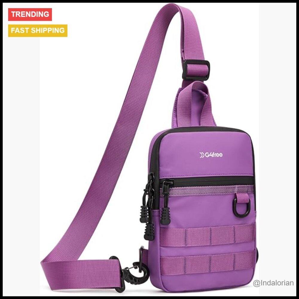 Small Tactical Crossbody Sling Bag Waterproof Nylon EDC Shoulder Bag